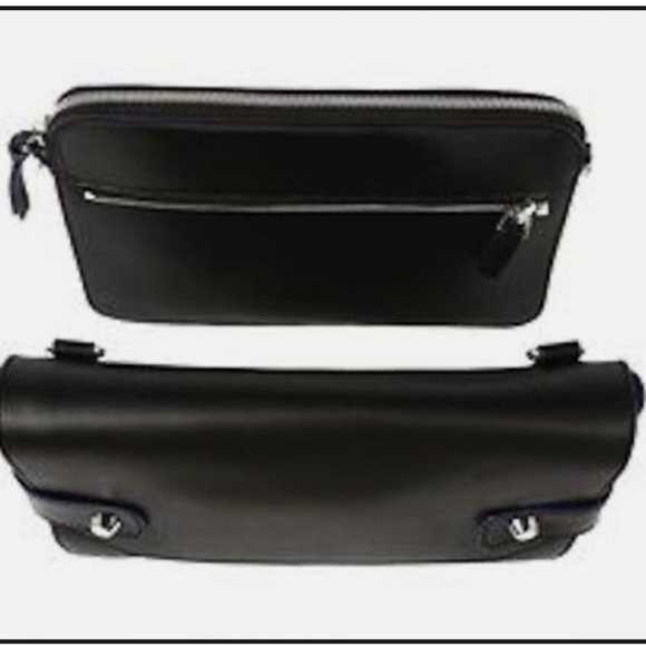 Mackage "Nomad" Convertible Shoulder Cross body, travel Bag Purse Black leather - Picture 4 of 15